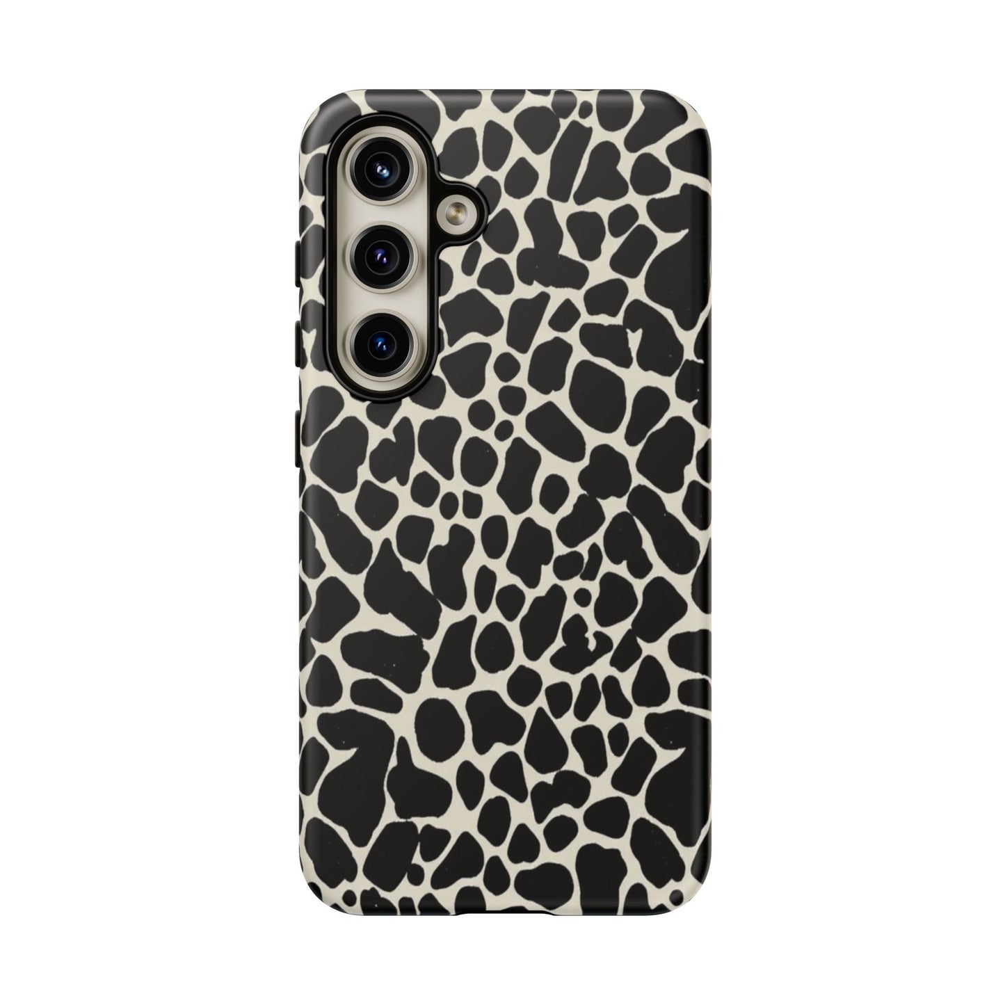 Black and White Cowhide Phone Case — Protective Tough Case