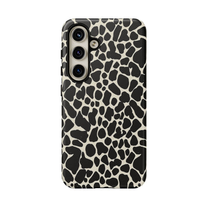Black and White Cowhide Phone Case — Protective Tough Case