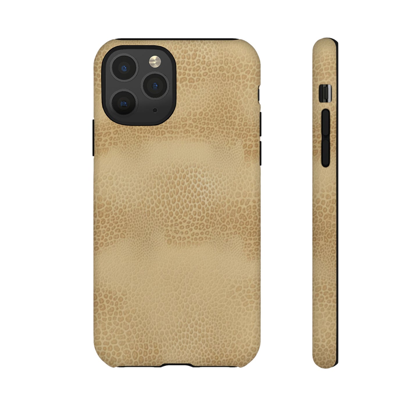 Tan Distressed Leather Texture Phone Case — Rugged Protective iPhone Cover