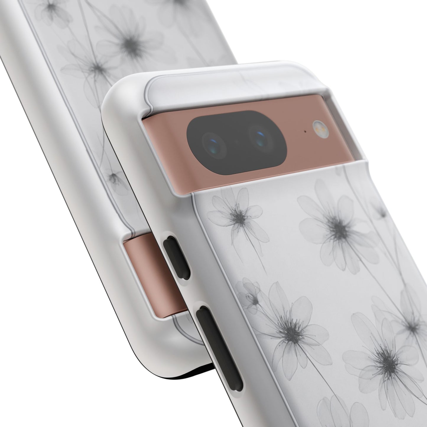 Tough Case — Black & White Floral Tough Phone Case