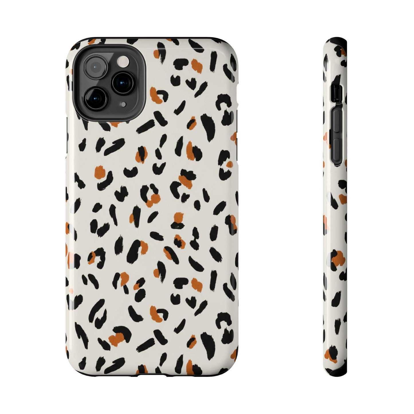 Leopard Print Tough Phone Case — Stylish Protective iPhone Cover
