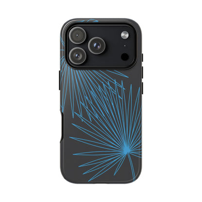Blue Dandelion Burst Tough Phone Case — Protective Floral iPhone Cover