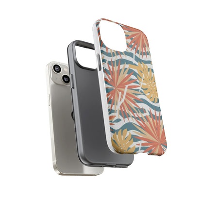 Tropical Palm Tough Phone Case – Retro Wave Floral Protective Cover