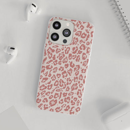 Pink Leopard Print Phone Case – Slim Flexible Protective Cover