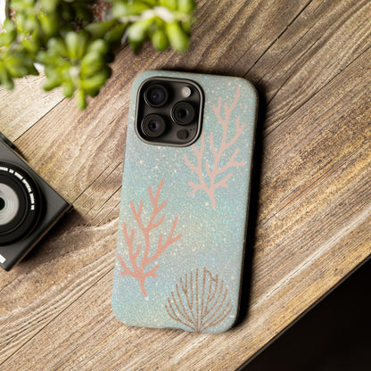 Seafoam Sparkle Phone Case – Coral & Seashell Tough Case
