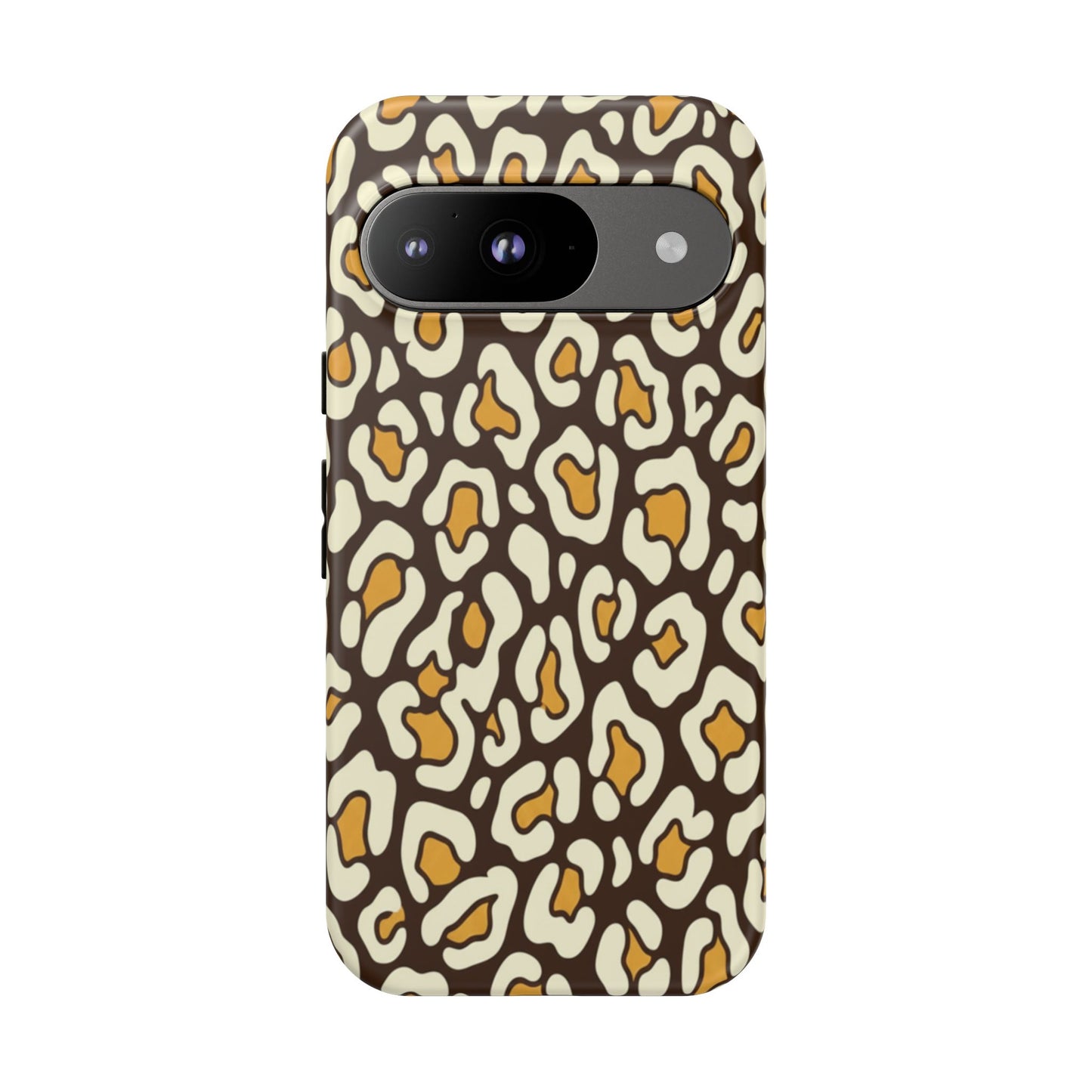 Leopard Print Tough Phone Case — Durable Protective iPhone Cover