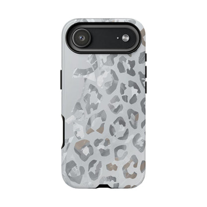 Silver Leopard Tough Phone Case