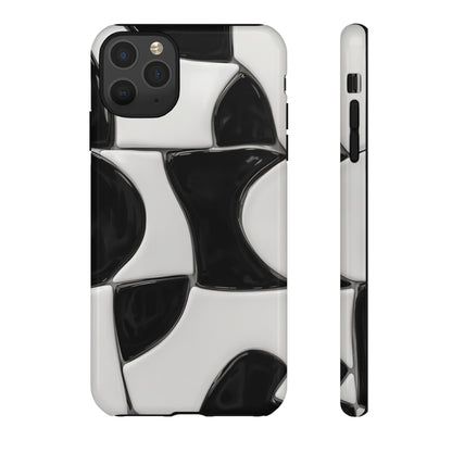 Black & White Abstract Pattern Tough Phone Case