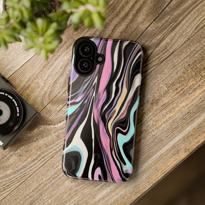 Abstract Marble Tough Phone Case — Pastel Swirl Protective Cover