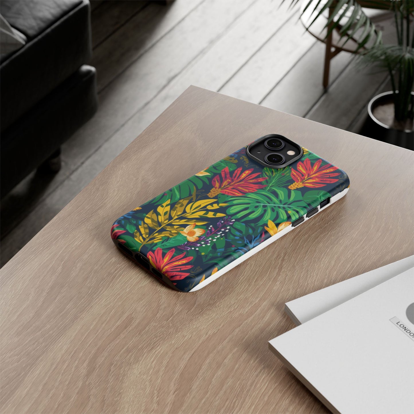Tropical Floral Phone Case — Vibrant Jungle Leaf Protective Cover