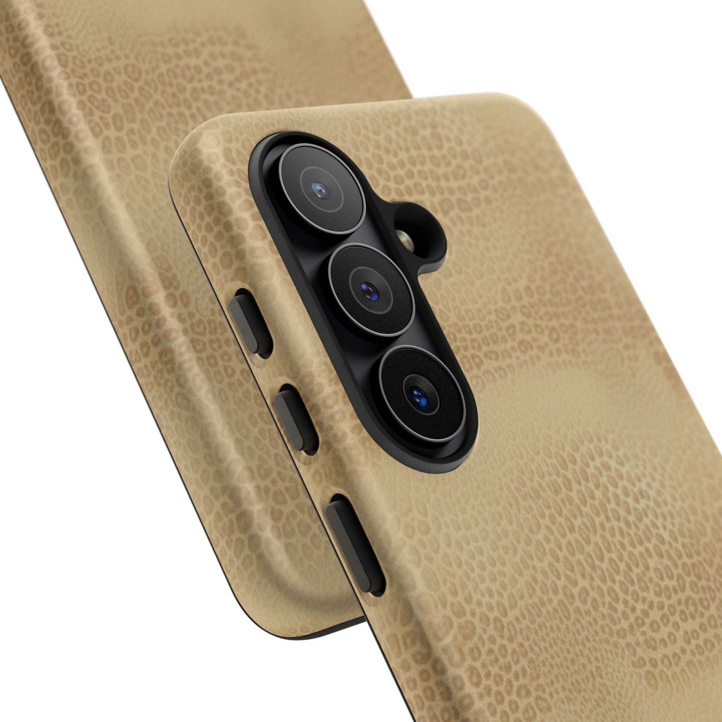 Tan Distressed Leather Texture Phone Case — Rugged Protective iPhone Cover