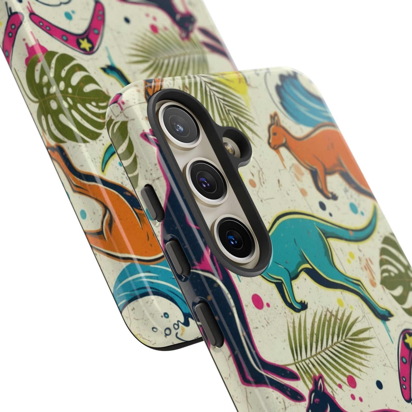 Tough Cases — Colorful Surfing Kangaroo Phone Case