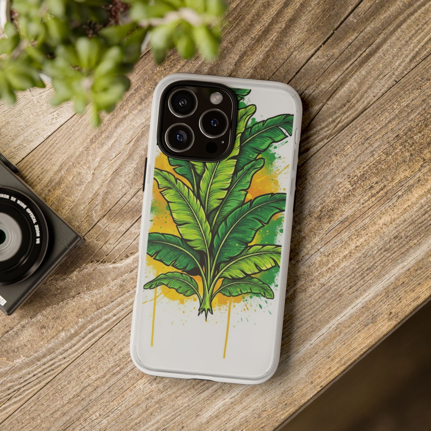 Tropical Banana Leaf Phone Case — Vibrant Green Plant Protector