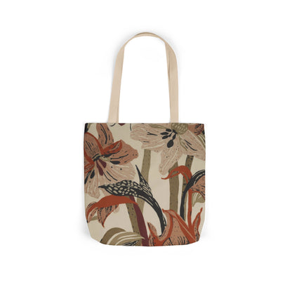Vintage Floral Canvas Tote Bag — Earthy Botanical Print
