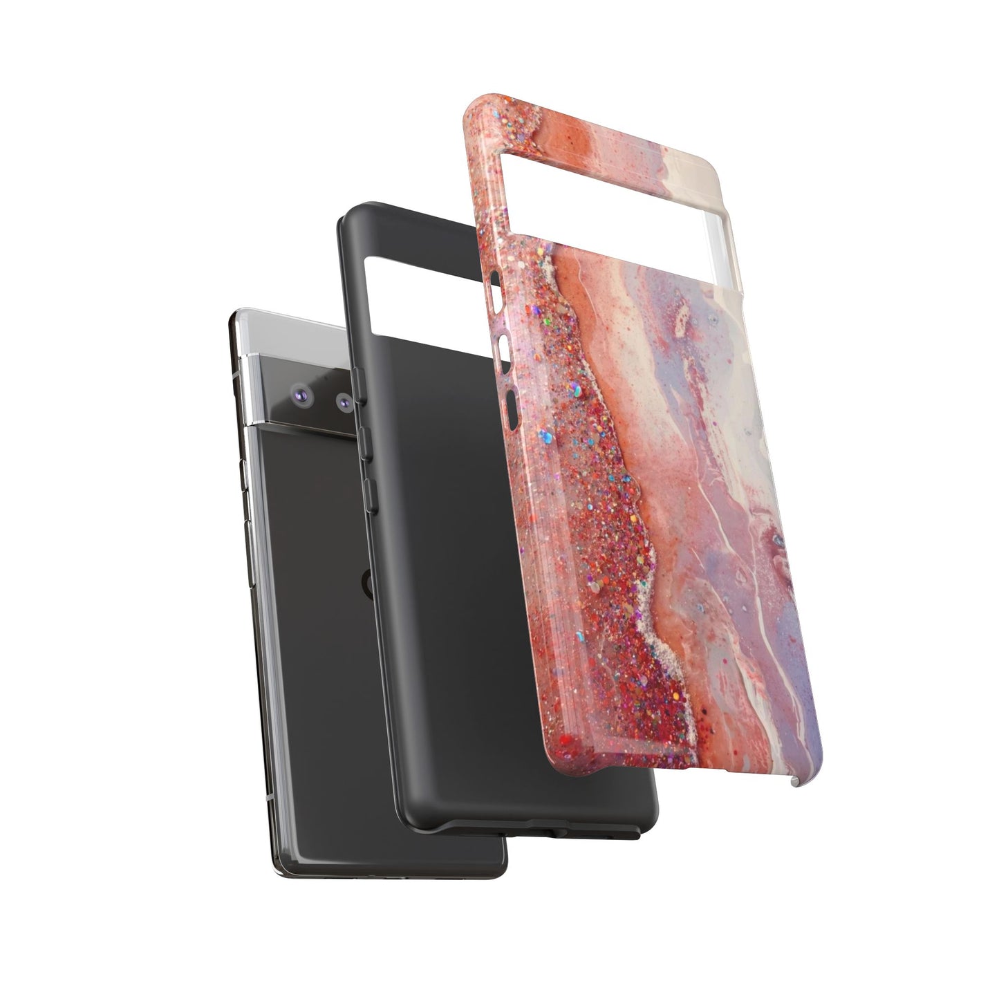 Marbled Rose Gold Galaxy Phone Case — Protective Tough Case
