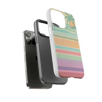 Tough Case — Retro Pastel Sunset Palm Tree Phone Case