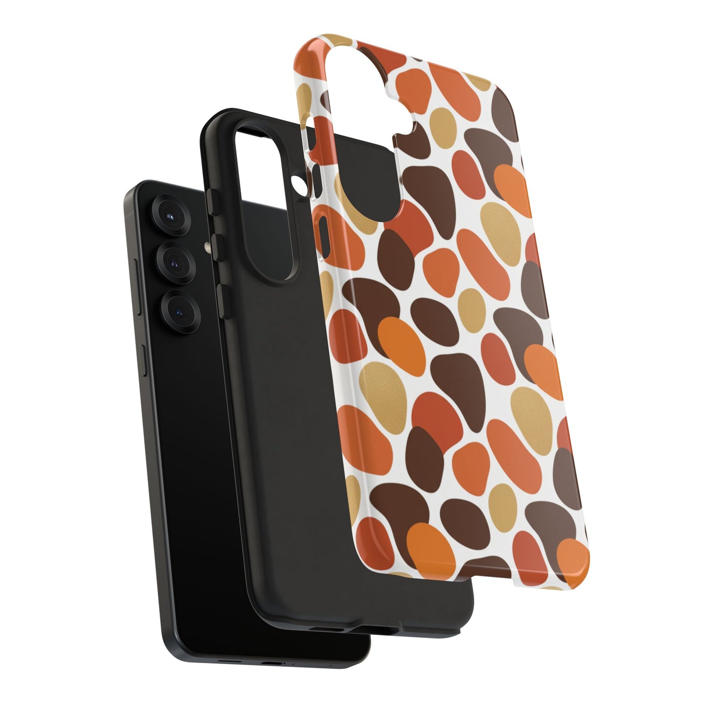 Phone Case — Retro Pebble Pattern in Warm Autumn Colors