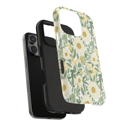 Daisy Meadow Tough Phone Case — Floral Protective Phone Cover