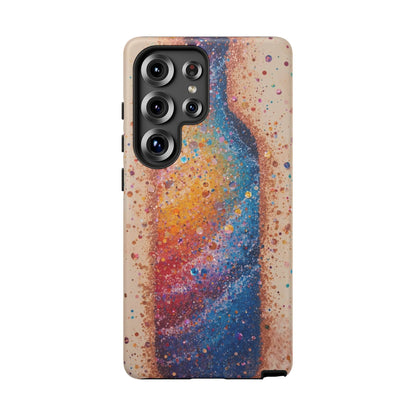 Galaxy Bottle Tough Phone Case — Colorful Nebula Splash iPhone Cover