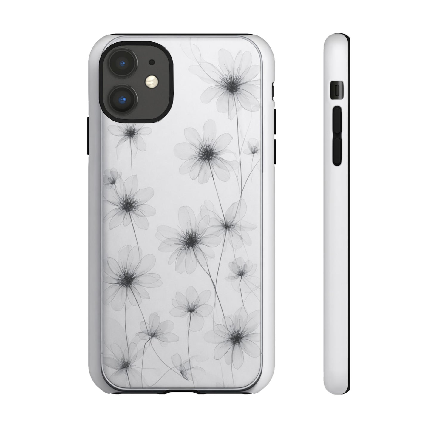 Tough Case — Black & White Floral Tough Phone Case
