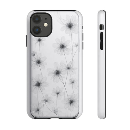 Tough Case — Black & White Floral Tough Phone Case