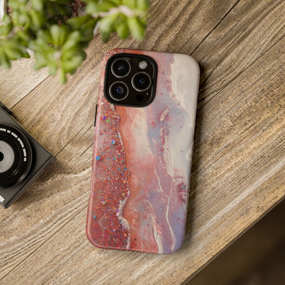 Marbled Rose Gold Galaxy Phone Case — Protective Tough Case