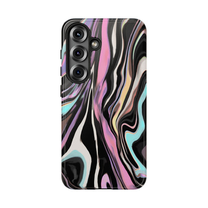 Abstract Marble Tough Phone Case — Pastel Swirl Protective Cover