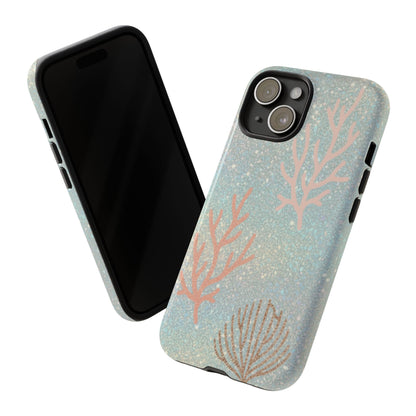 Seafoam Sparkle Phone Case – Coral & Seashell Tough Case