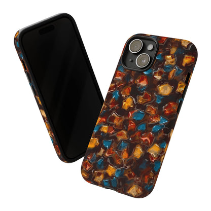 Phone Case - Amber Tortoiseshell Mosaic Protective Cover