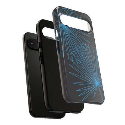 Blue Dandelion Burst Tough Phone Case — Protective Floral iPhone Cover