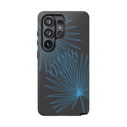 Blue Dandelion Burst Tough Phone Case — Protective Floral iPhone Cover