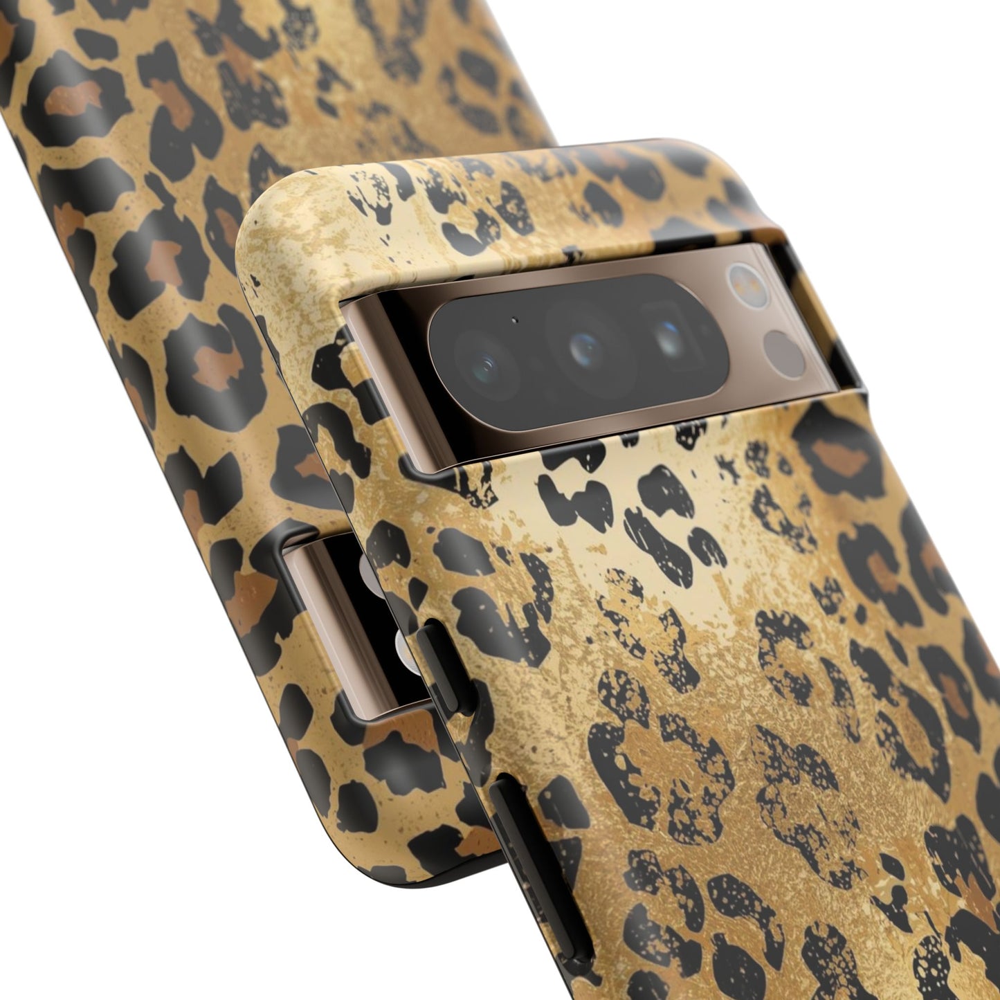 Leopard Print Tough Phone Case — Durable Protective iPhone Cover
