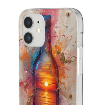 Copy of Floral Holographic Phone Case — Iridescent Leaves & Flowers Flexi Case