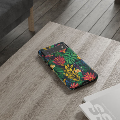 Tropical Floral Phone Case — Vibrant Jungle Leaf Protective Cover