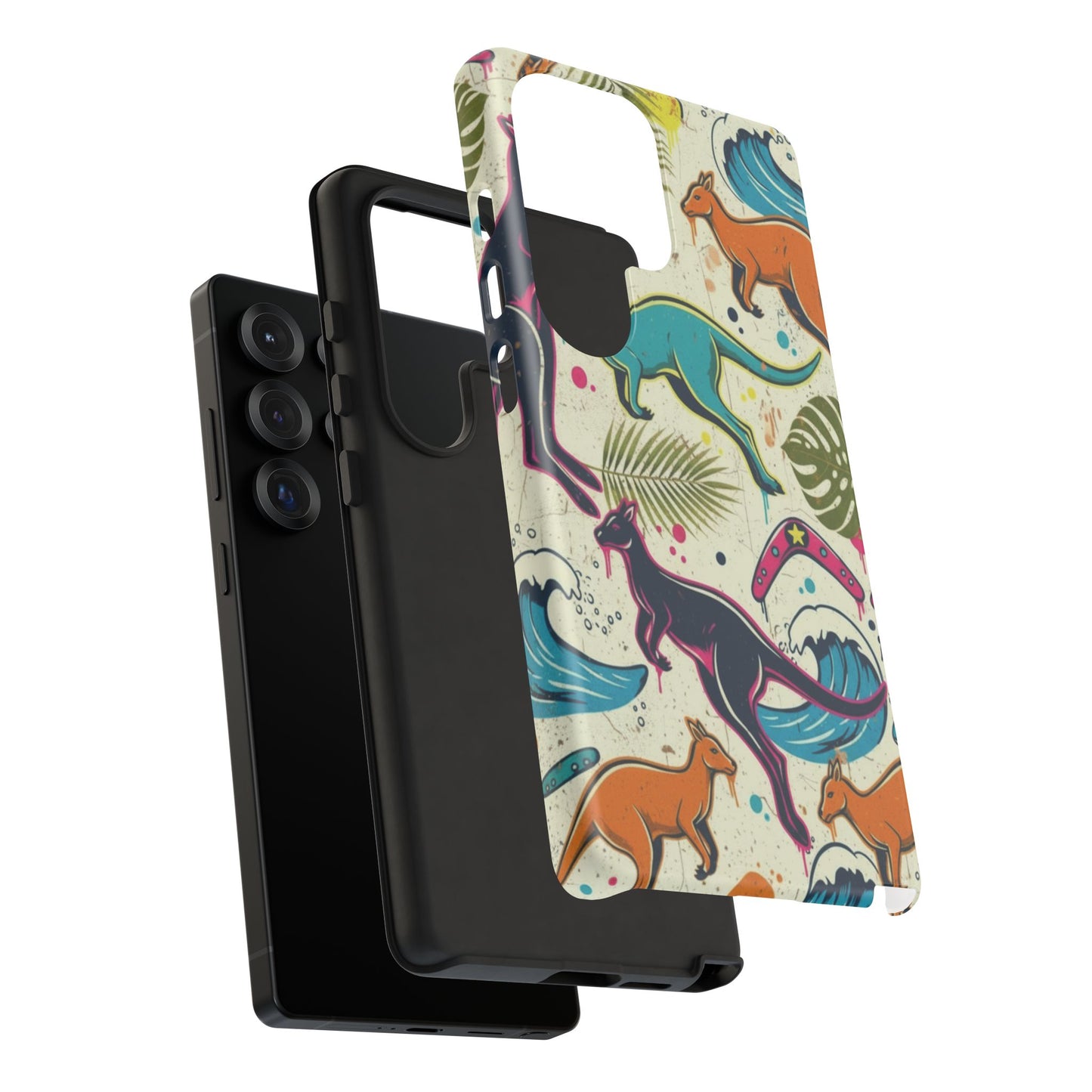 Tough Cases — Colorful Surfing Kangaroo Phone Case