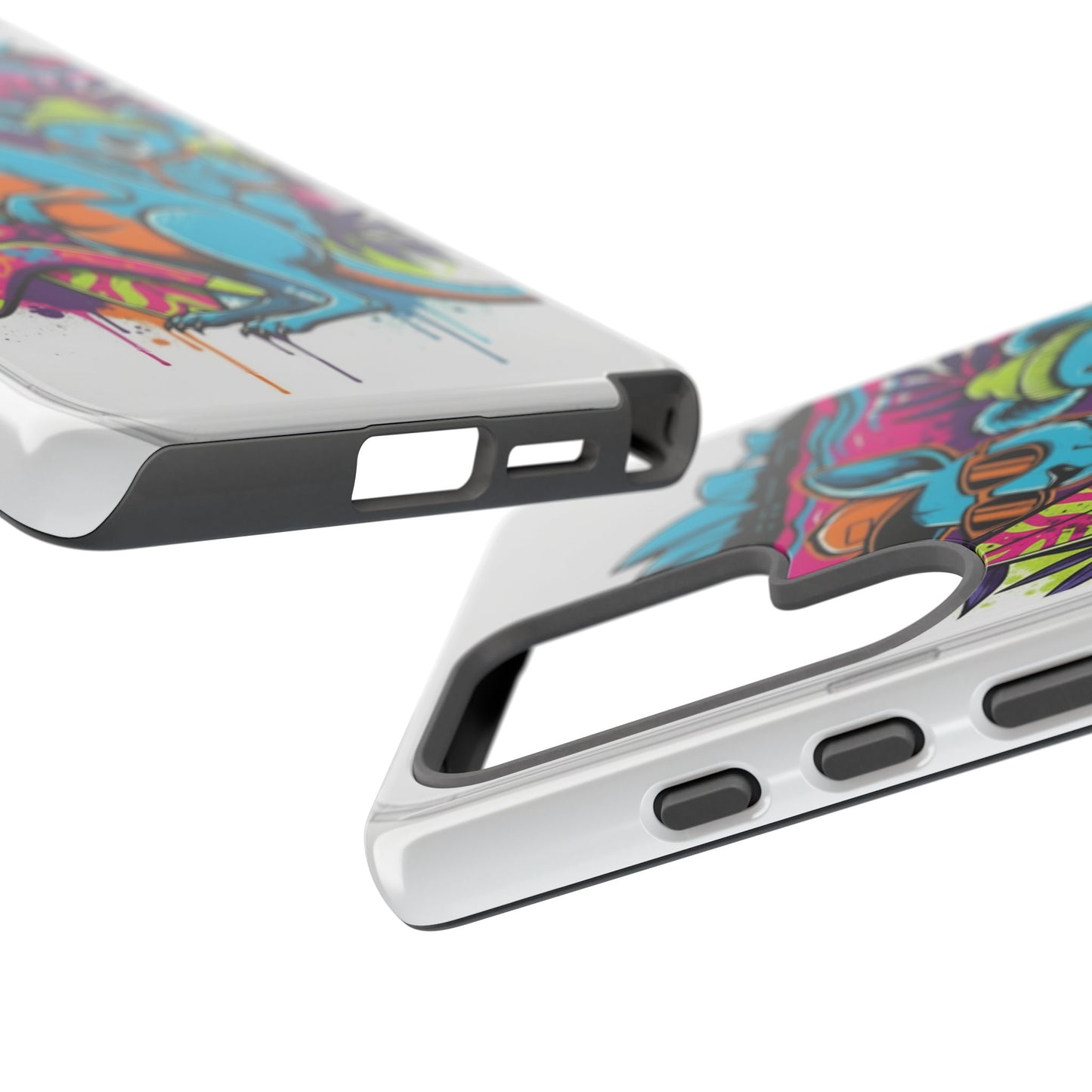 Kangaroo & Koala Surf Phone Case — Retro Neon Beach Art Tough Case