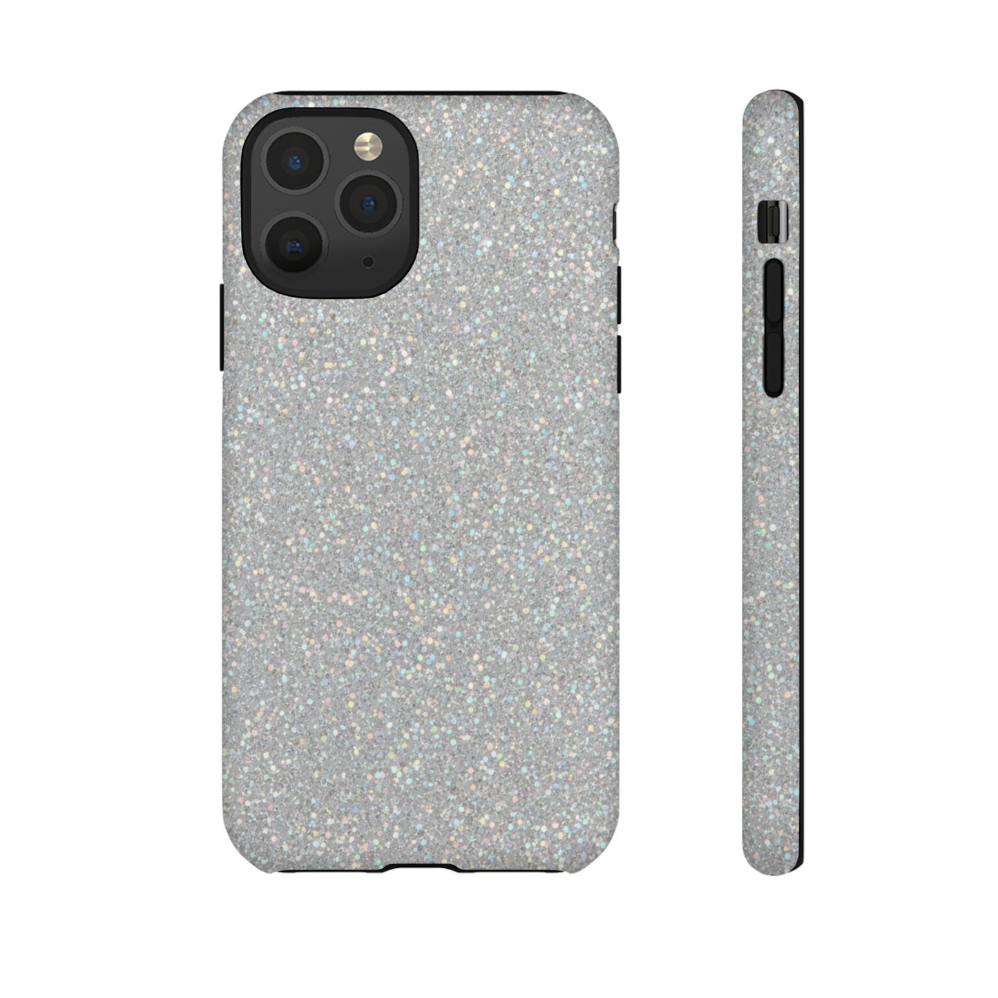 Glitter Silver Tough Phone Case — Sparkling Protective Phone Case