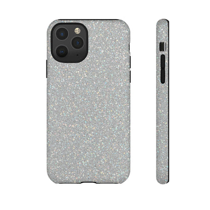 Glitter Silver Tough Phone Case — Sparkling Protective Phone Case