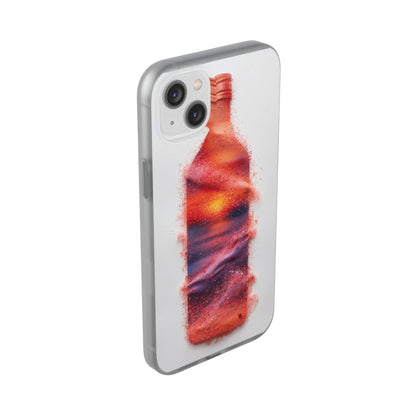 Galaxy Bottle Phone Case — Abstract Cosmic Beverage Design Flexible Case