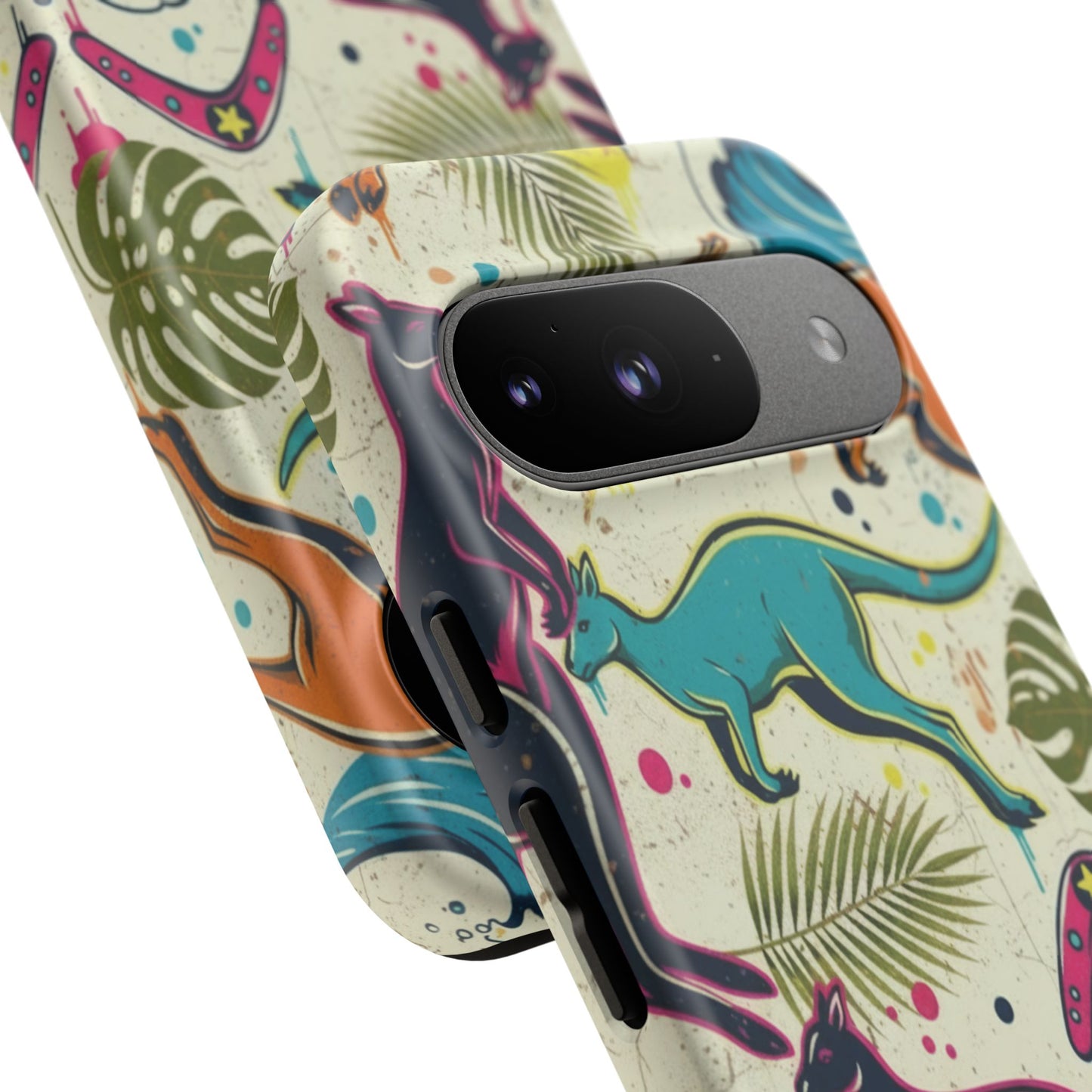 Tough Cases — Colorful Surfing Kangaroo Phone Case