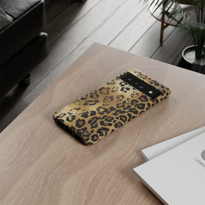 Leopard Print Tough Phone Case — Durable Protective iPhone Cover