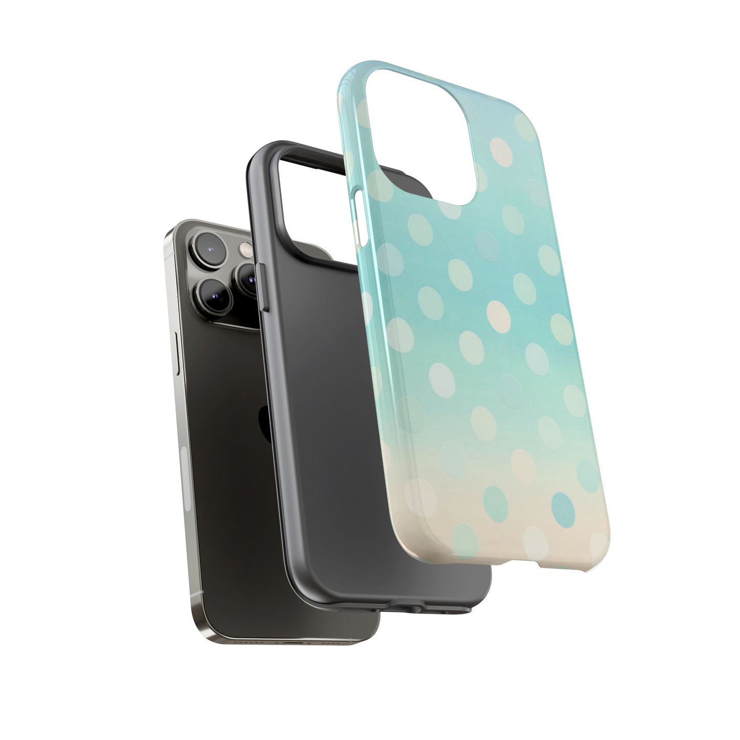 Abstract Palm Tough Phone Case — Minimal Coastal Blue Protective Cover
