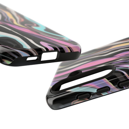 Abstract Marble Tough Phone Case — Pastel Swirl Protective Cover