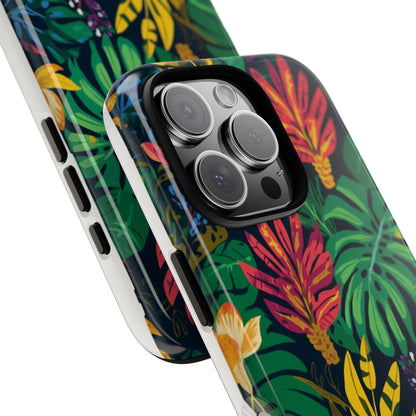 Tropical Floral Phone Case — Vibrant Jungle Leaf Protective Cover