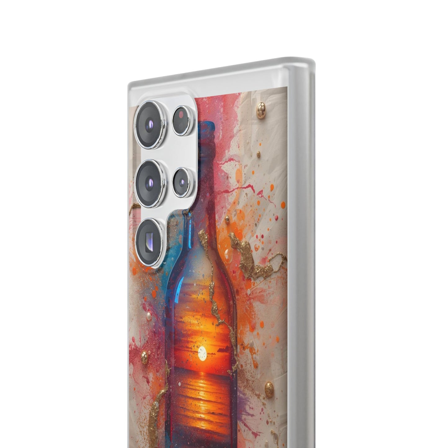 Copy of Floral Holographic Phone Case — Iridescent Leaves & Flowers Flexi Case