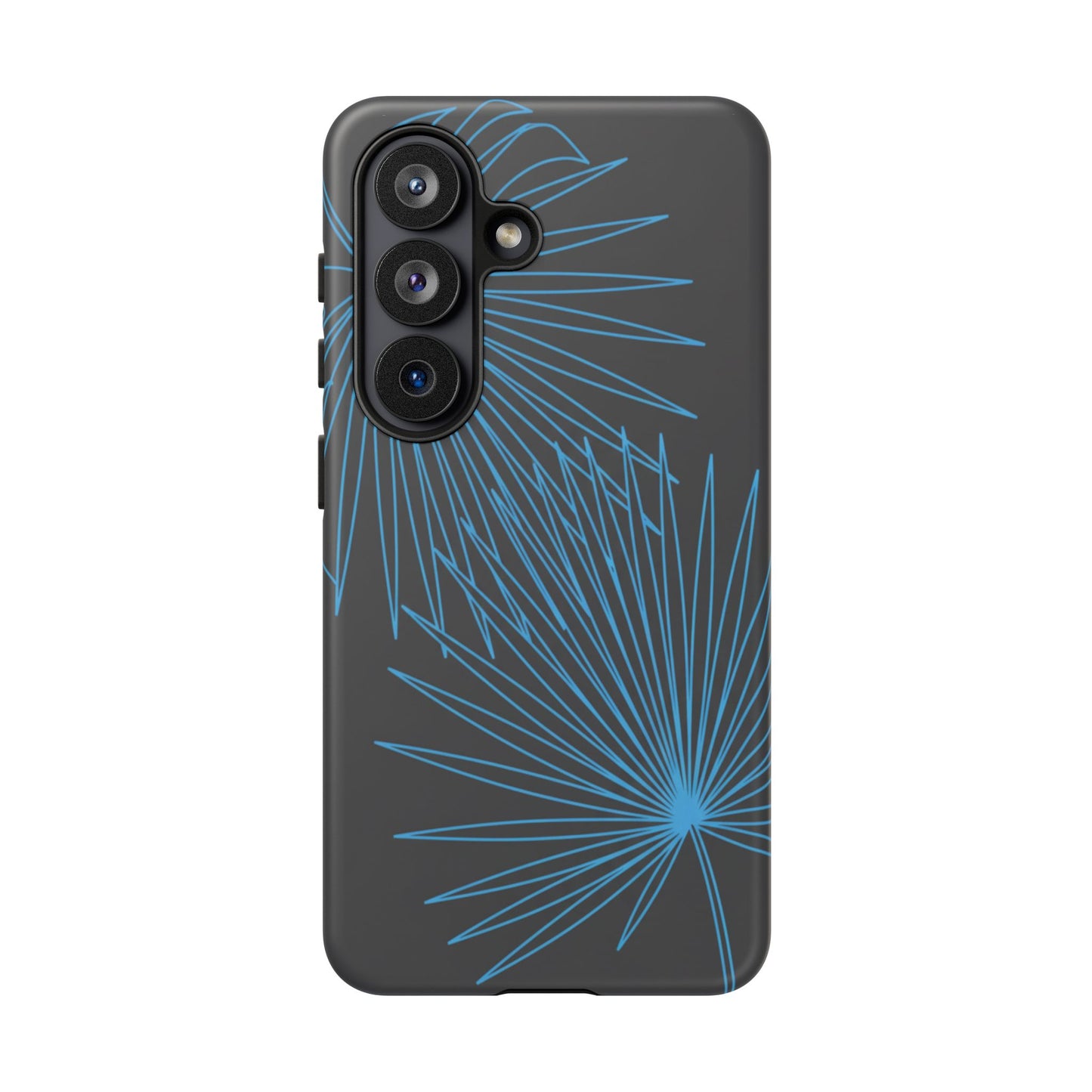Blue Dandelion Burst Tough Phone Case — Protective Floral iPhone Cover