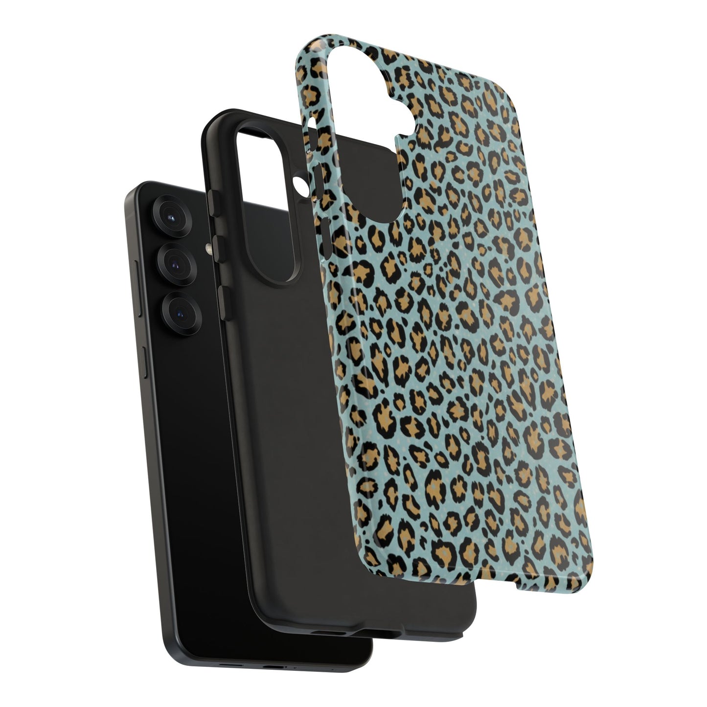 Leopard Print Tough Phone Case - Blue Cheetah Protective Cover
