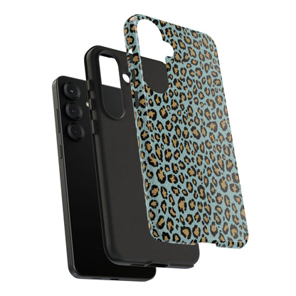 Leopard Print Tough Phone Case - Blue Cheetah Protective Cover