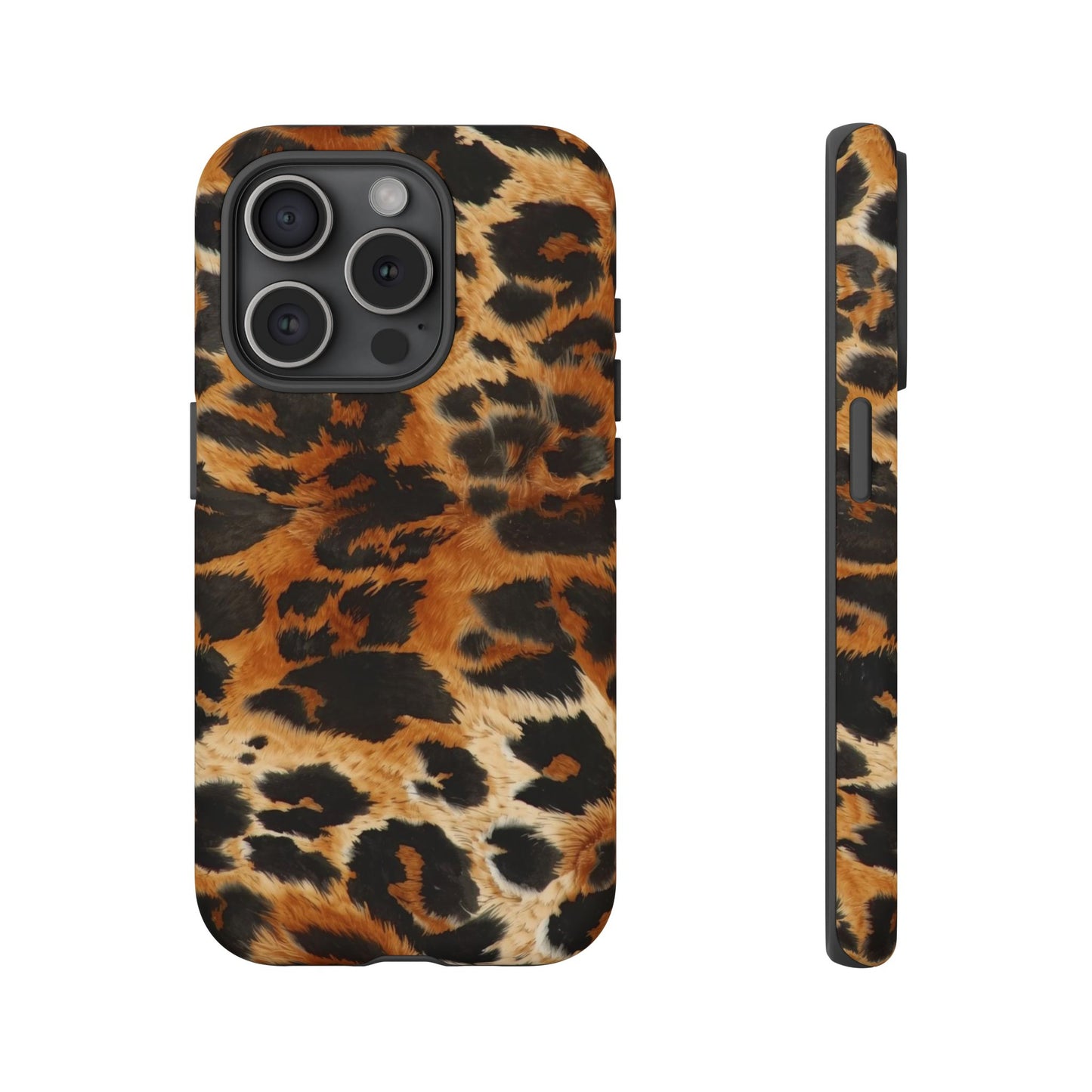 Leopard Print Tough Phone Case – Rugged Protective iPhone Cover