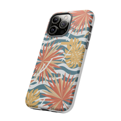 Tropical Palm Tough Phone Case – Retro Wave Floral Protective Cover